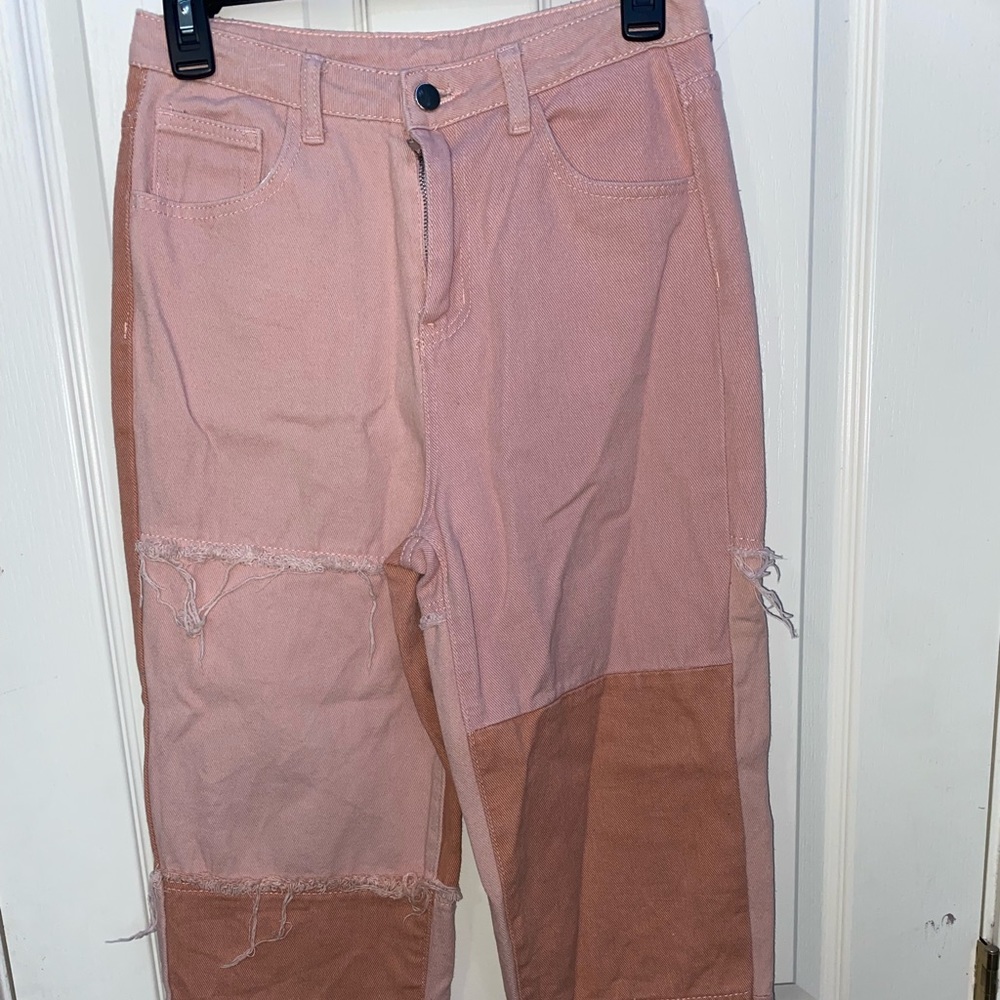 Shein Color Block Jeans